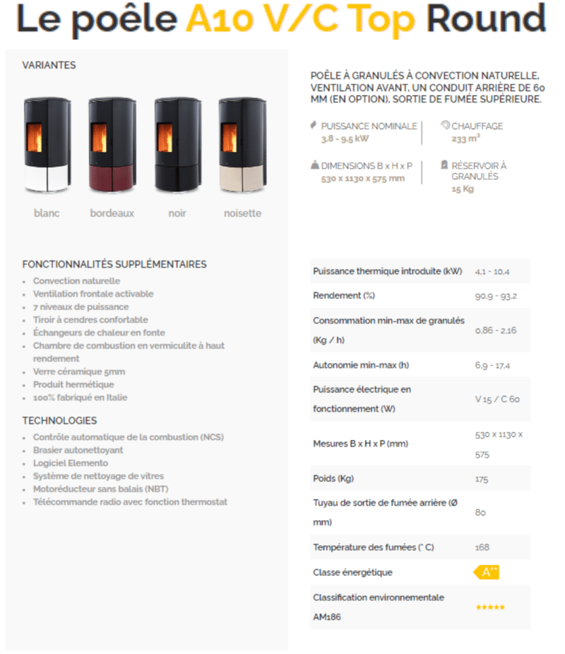 Le poêle A8/A10 V/C style – Image 3